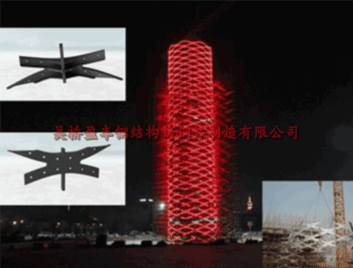 天津迎賓塔夜景.gif